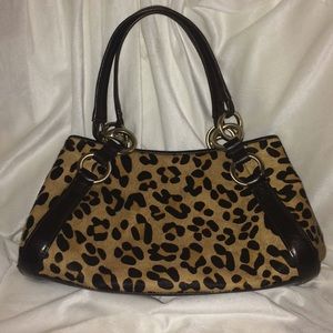 Alfani Leopard print calfskin purse